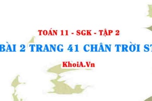 Bài 2 trang 41 Toán 11 Tập 2 Chân trời sáng tạo